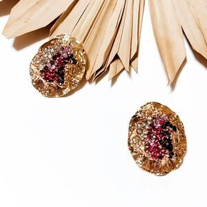 Zara Gold and Silver Textured Earrings